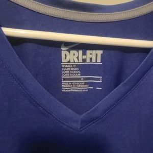 Nike Blue dry fit workout shirt, size large womens